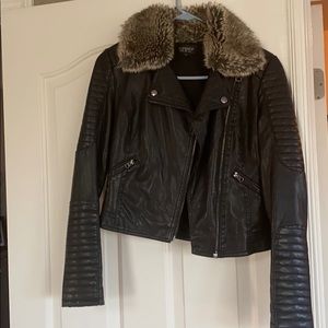 Top Shop fux leather motor jacket